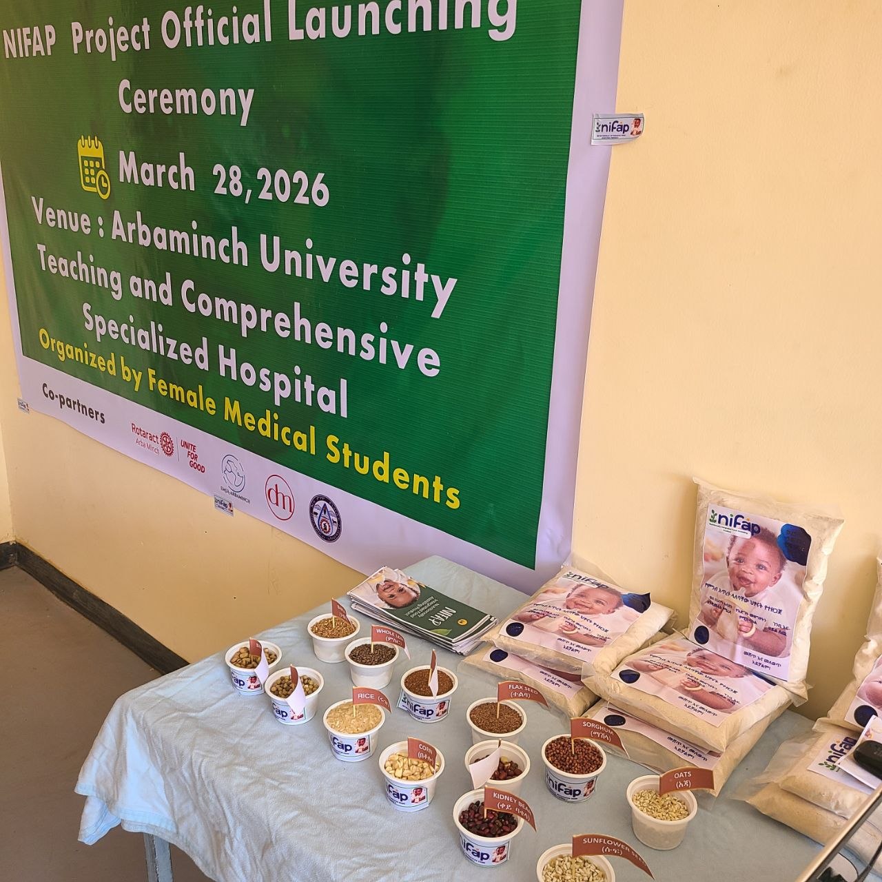 Launch of the of the Nutritionally Integrated Food Assisting Product (NIFAP) at Arba Minch University Medical Faculty, March 2026
